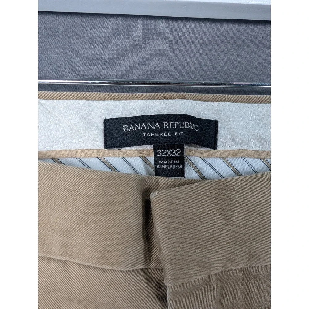 Banana Republic Mens Tapered Fit Chino Pants 32x32 Airforce Khaki 876745-00